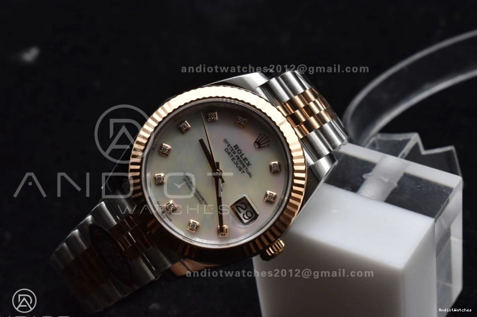 Steel Diamonds on MOP 655 904L White Clean Bracelet Dial 126333 Best EasyMatch RG Jubilee 1:1 DateJust SS Edition VR 41 0208